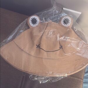 Cute Tan Frog Bucket Hat